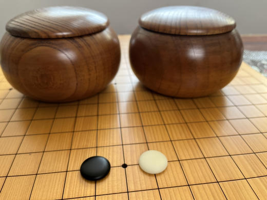 3厘米厚新榧实木棋盘+独木酸枣木罐+单面凸老云子 商品图1