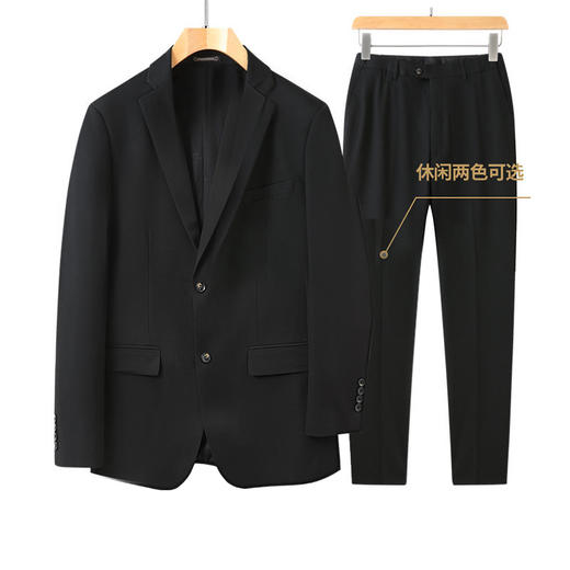 【新款DDA】大依优型西服西裤套装两件套外套商务夹克男宽松加肥加大码四季款休闲胖子肥佬正装 商品图2