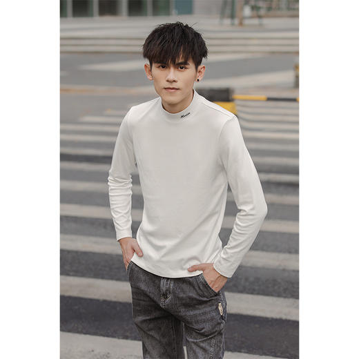 HX 春季中领长袖T恤/Y102310004103/04 商品图3
