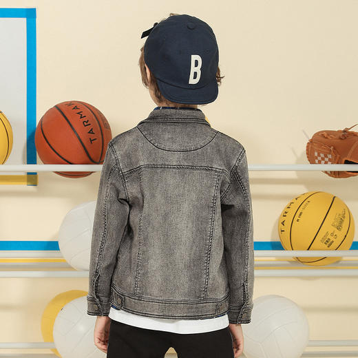 【精工水洗牛仔外套】mettekids童装牛仔衣服男女童春季新款长袖短外套装 商品图2