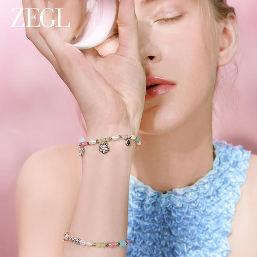ZEGL浪姐小美同款小彩串925银多巴胺穿搭手链女款彩色串珠手饰品 商品图8