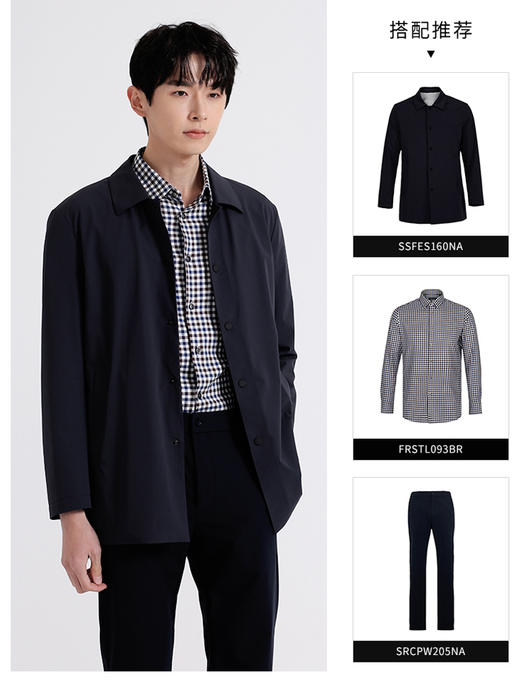 callisto藏青锦纶混纺风衣 SSFES160C 商品图4