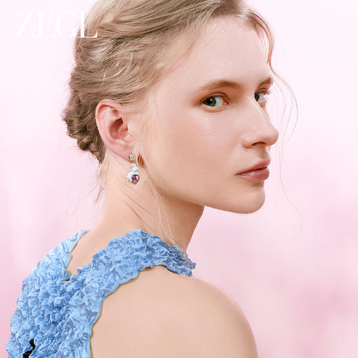 ZEGL设计师樱花小彩串系列爱心兔子耳环女小众设计感耳钉银针耳饰 商品图4