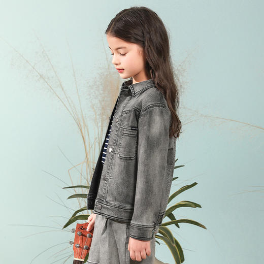 【精工水洗牛仔外套】mettekids童装牛仔衣服男女童春季新款长袖短外套装 商品图1