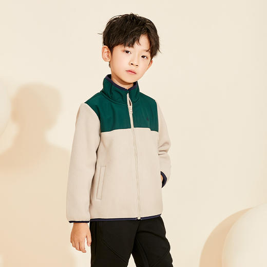 mettekids儿童外套春秋新款双面摇粒绒外穿中大男童时髦休闲上衣 商品图1