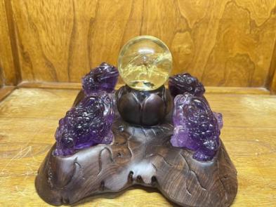 吉祥天地 紫水晶金蟾聚财阵 商品图0