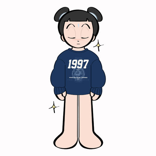 药九玖柒 1997邮政局/中国风青花瓷卫衣/JQ21090090 商品图3