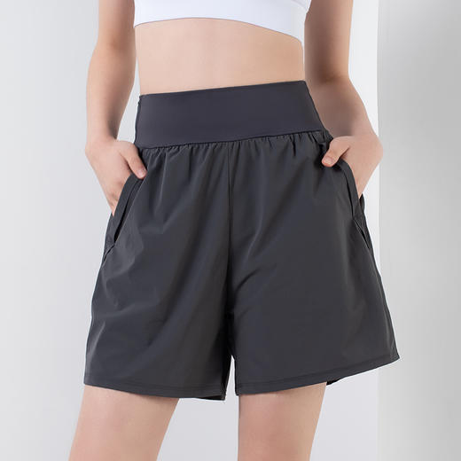 【限时秒】YOGACODE火树银花/拼纱假两件宽松透气瑜伽五分裤套装YCDS412+YCDS476 商品图5