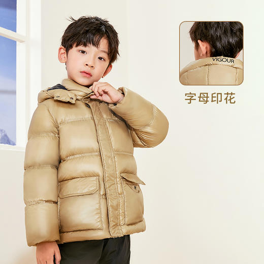 mettekids儿童羽绒服冬季新款保暖童装中大童男童白鹅绒加厚外套 商品图2