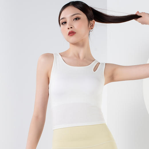 【限时秒】YOGACODE【火树银花系列】镂空肩带速干带胸垫瑜伽背心YCDS450 商品图10