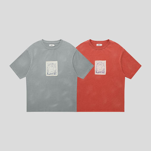 GOODBAI 916 洗水邮票图案T恤 商品图1