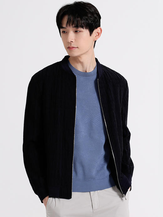 callisto藏青莱赛尔混纺夹克 SSFEJ186C 商品图0