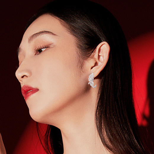 【明星同款】Fanci范琦【玫瑰系列】玫瑰之梦耳圈女925银时尚轻奢小众耳饰 商品图5