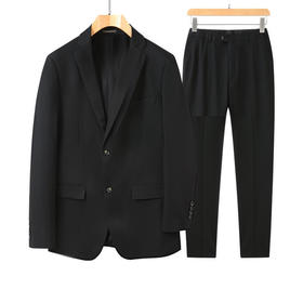 【新款DDA】大依优型西服西裤套装两件套外套商务夹克男宽松加肥加大码四季款休闲胖子肥佬正装