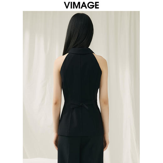 VIMAGE纬漫纪夏季新款通勤气质显瘦百搭无袖衬衣V1909511 商品图4