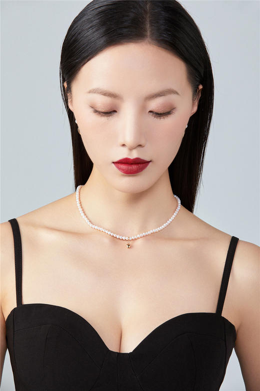 pearl moments 小金心 4号baby全珠珍珠项链 商品图3