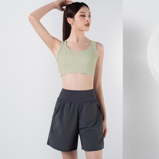 【限时秒】YOGACODE火树银花/拼纱假两件宽松透气瑜伽五分裤套装YCDS412+YCDS476 商品图13
