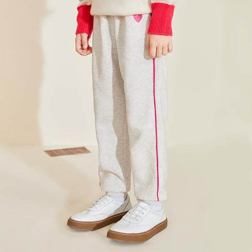 mettekids女童裤子2022春秋新款长裤加绒儿童休闲韩版束脚运动裤 商品图2