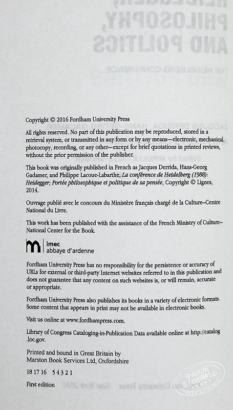 预售 【中商原版】Heidegger Philosophy and Politics The Heidelberg Conference 英文原版 海德格尔 哲学与政治 海德堡会议 Jacques D 商品图4