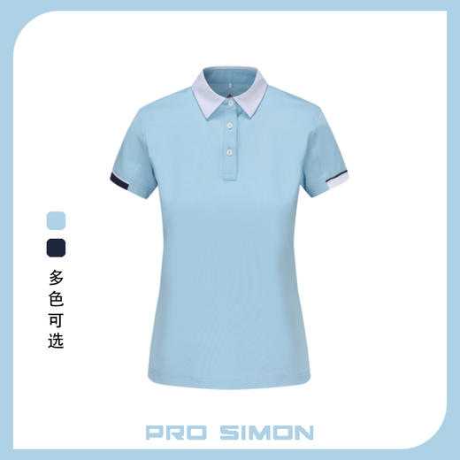 BMS-306A（PROSIMON高尔夫春夏女款简约风翻领POLO衫） 商品图0