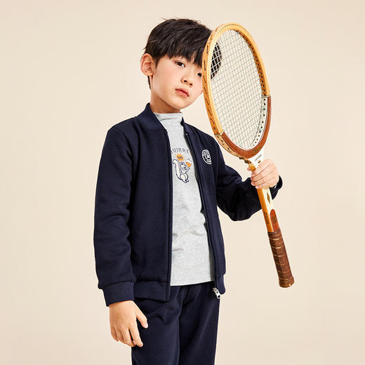 mettekids儿童夹克男童运动休闲童装春秋新款男童长袖棒球服外套 商品图2
