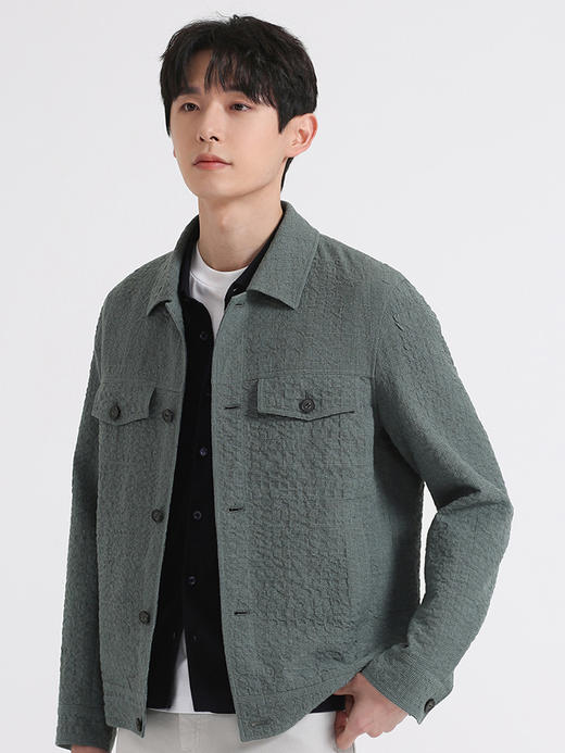 callisto绿色微泡纹理夹克 SSFEJ088C 商品图2