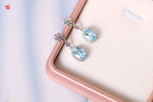 托帕石【星语】耳坠 925银镶嵌 商品图2