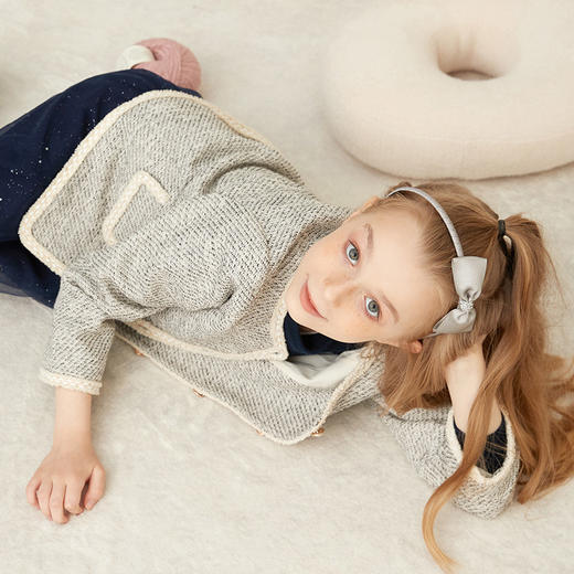 羊绒世家mettekids童装女童优雅洋气小香风女童网红外套春秋新款 商品图3