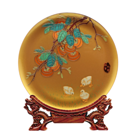 【彼达思】雅琅晶事事如意柿子摆件工艺品新中式客厅办公室装乔迁之喜装饰品