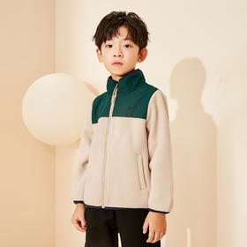 mettekids儿童外套春秋新款双面摇粒绒外穿中大男童时髦休闲上衣