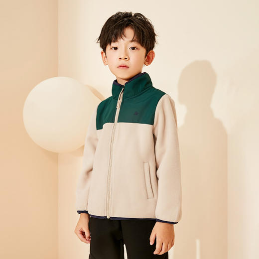 mettekids儿童外套春秋新款双面摇粒绒外穿中大男童时髦休闲上衣 商品图0