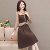 修身时尚圆领荷叶边拼接气质A字裙QYM-XYKL-K506-L 商品缩略图2