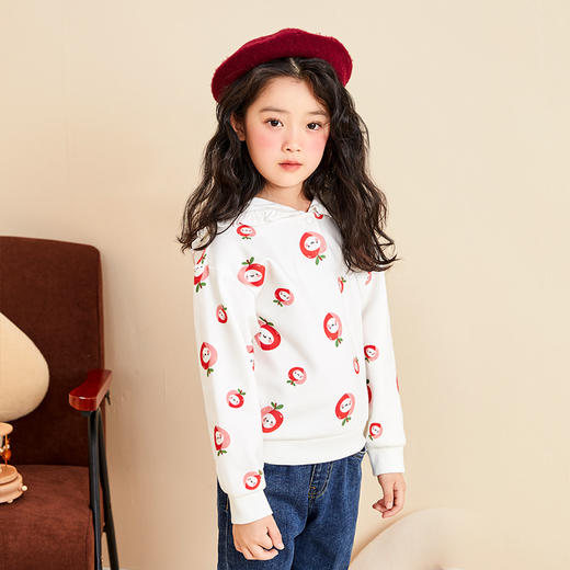 mettekids儿童卫衣2022秋季新款女童长袖可爱印花洋气上衣童装 商品图2