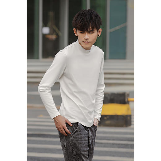 HX 春季中领长袖T恤/Y102310004103/04 商品图1