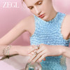 ZEGL设计师樱花小彩串系列彩色戒指女小众设计2023年新款潮食指戒 商品缩略图6