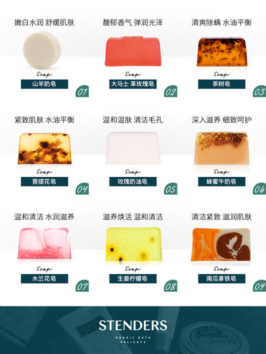 施丹兰（STENDERS）山羊奶手工皂100g孕婴儿童洁面沐浴香皂进口精油皂 心选到家 商品图1