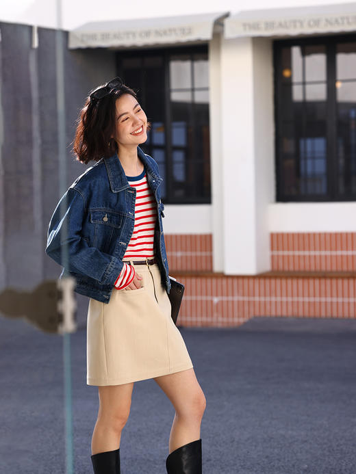 【周四精选福利】HeyDress法式复古半身裙女春季高腰小个子a字裙西装短款百搭半裙 商品图1