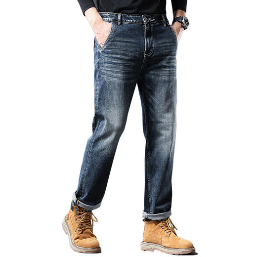 【新款DQ】大依优型大码男装牛仔裤直筒加肥加大号肥佬宽松大号休闲长裤百搭 商品图5