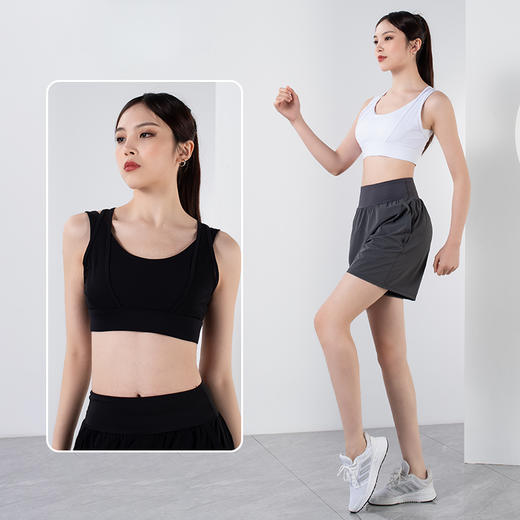 【限时秒】YOGACODE火树银花/拼纱假两件宽松透气瑜伽五分裤套装YCDS412+YCDS476 商品图0