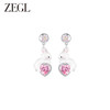 ZEGL设计师樱花小彩串系列爱心兔子耳环女小众设计感耳钉银针耳饰 商品缩略图0