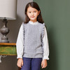mettekids儿童羊绒衫女童毛衣背心马甲针织衫红色春秋款打底衫 商品缩略图2
