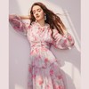 BeQueenStory【烟雨桃花】法式名媛浪漫收腰抽褶碎花裙女2023年春季新款 商品缩略图0