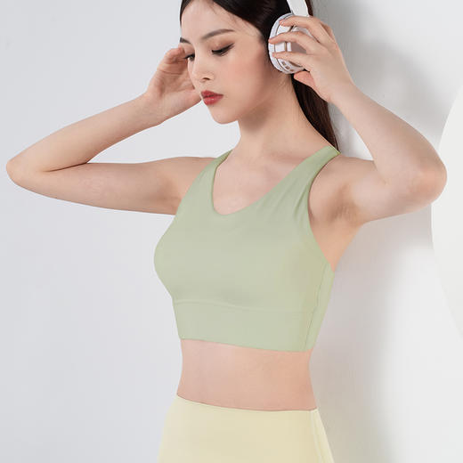 【限时秒】YOGACODE火树银花/高强度无痕背扣防震裸感瑜伽胸围YCDS355 商品图3