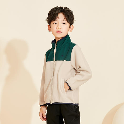 mettekids儿童外套春秋新款双面摇粒绒外穿中大男童时髦休闲上衣 商品图2