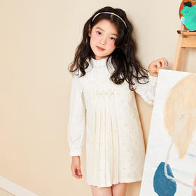 mettekids儿童连衣裙2022春秋新款女童裙子洋气时髦无袖公主裙