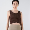 【限时秒】YOGACODE【火树银花系列】交叉褶皱一体式胸垫瑜伽背心YCDS490 商品缩略图7