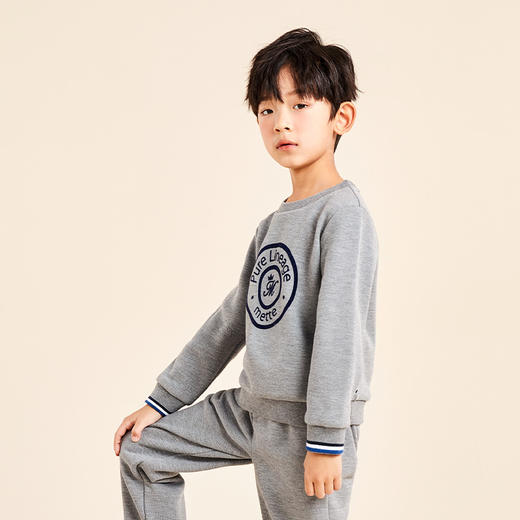 mettekids儿童卫衣男童上衣2022春秋新款长袖套头潮洋气时髦童装 商品图3