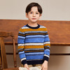 mettekids男童羊绒衫春秋新款条纹儿童毛衣大童圆领休闲针织衫 商品缩略图0