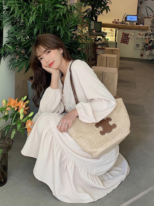 Im Presionismo法式气质收腰茶歇裙 商品图2