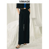 VIMAGE纬漫纪春季新款气质通勤百搭显瘦高腰休闲直筒裤子V1905507 商品缩略图1